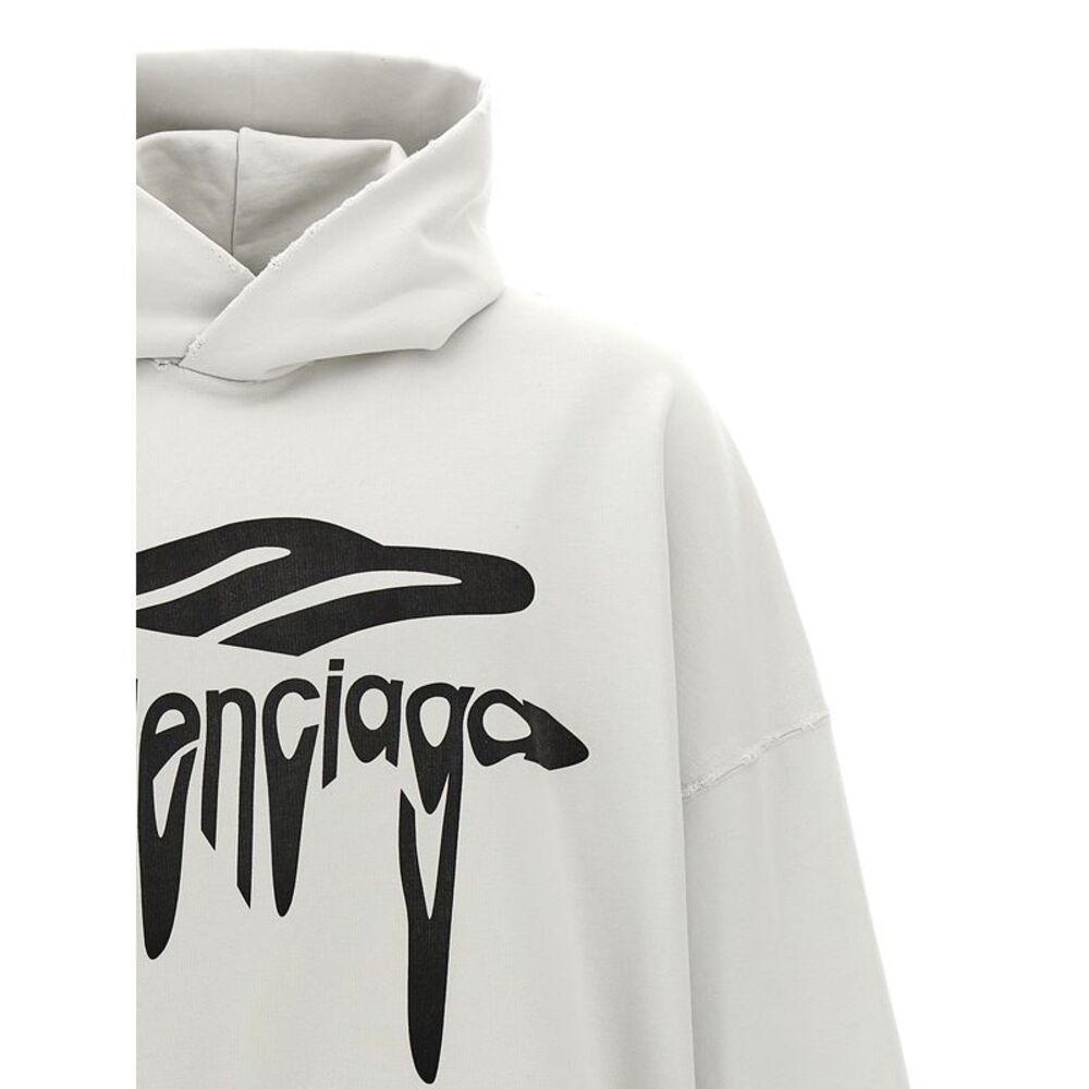Balenciaga White Cotton Women's Sweatshirt - Picture 3 of 4